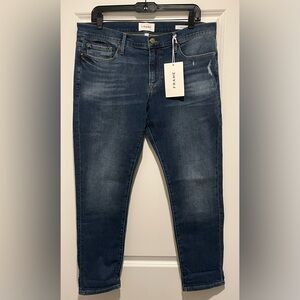 $220 FRAME DENIM LE GARCON AZURE MID-RISE STRAIGHT FIT JEAN IN BLUE Size 32